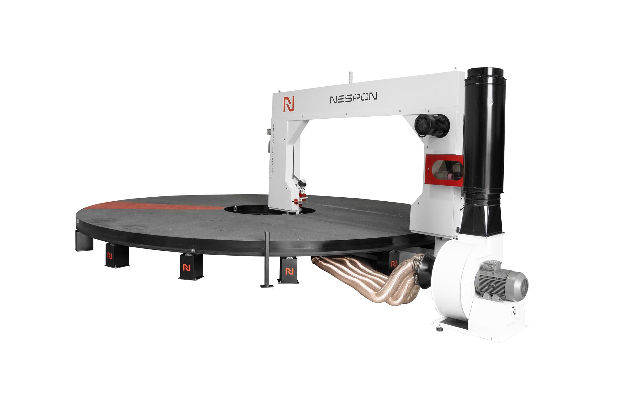 Dairesel Yatay Sünger Kesim Makinası